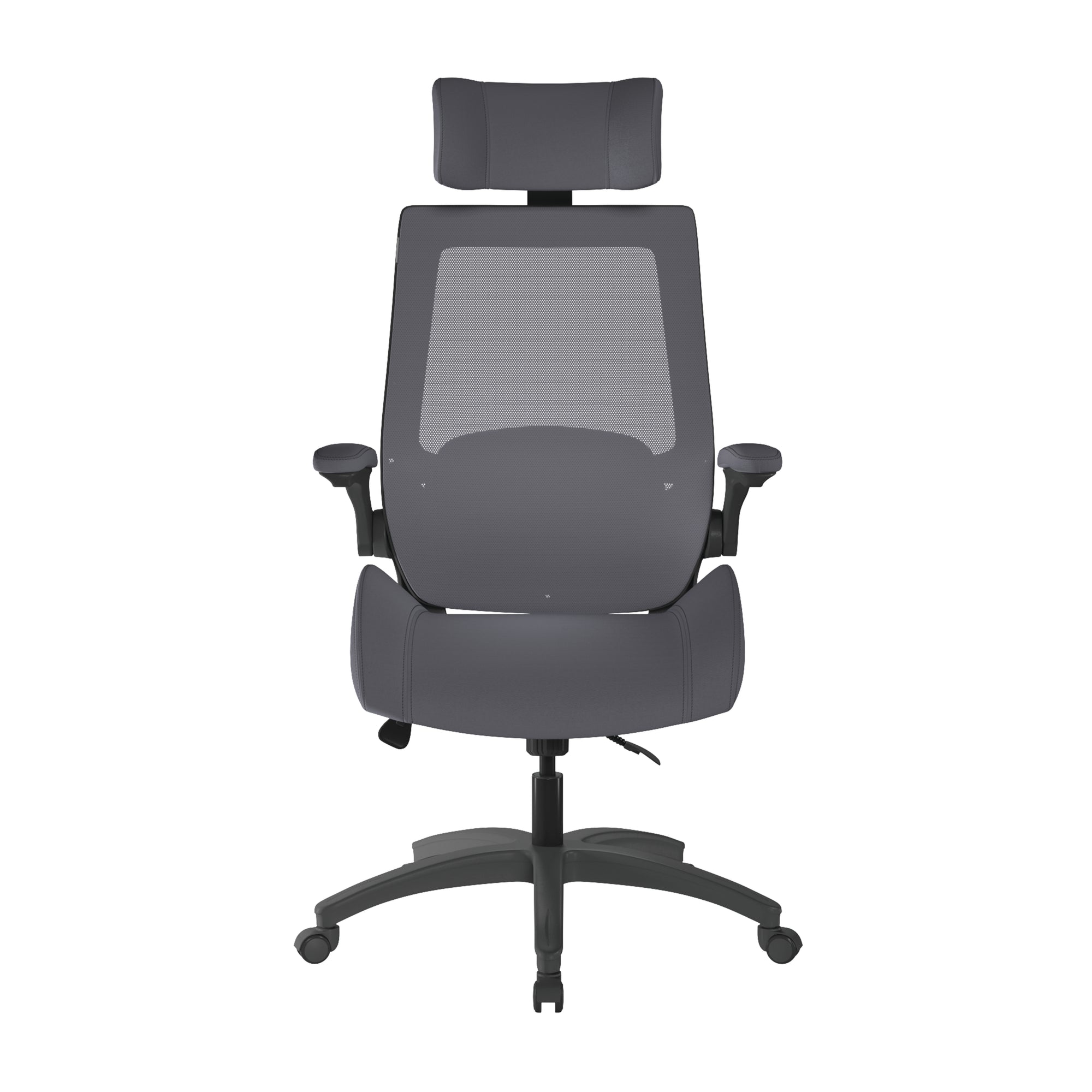 Resolute – High Back Mesh Chair with High Weight Capacity, Deep Moulded Seat Foam, Folding Arms and Optional Headrest