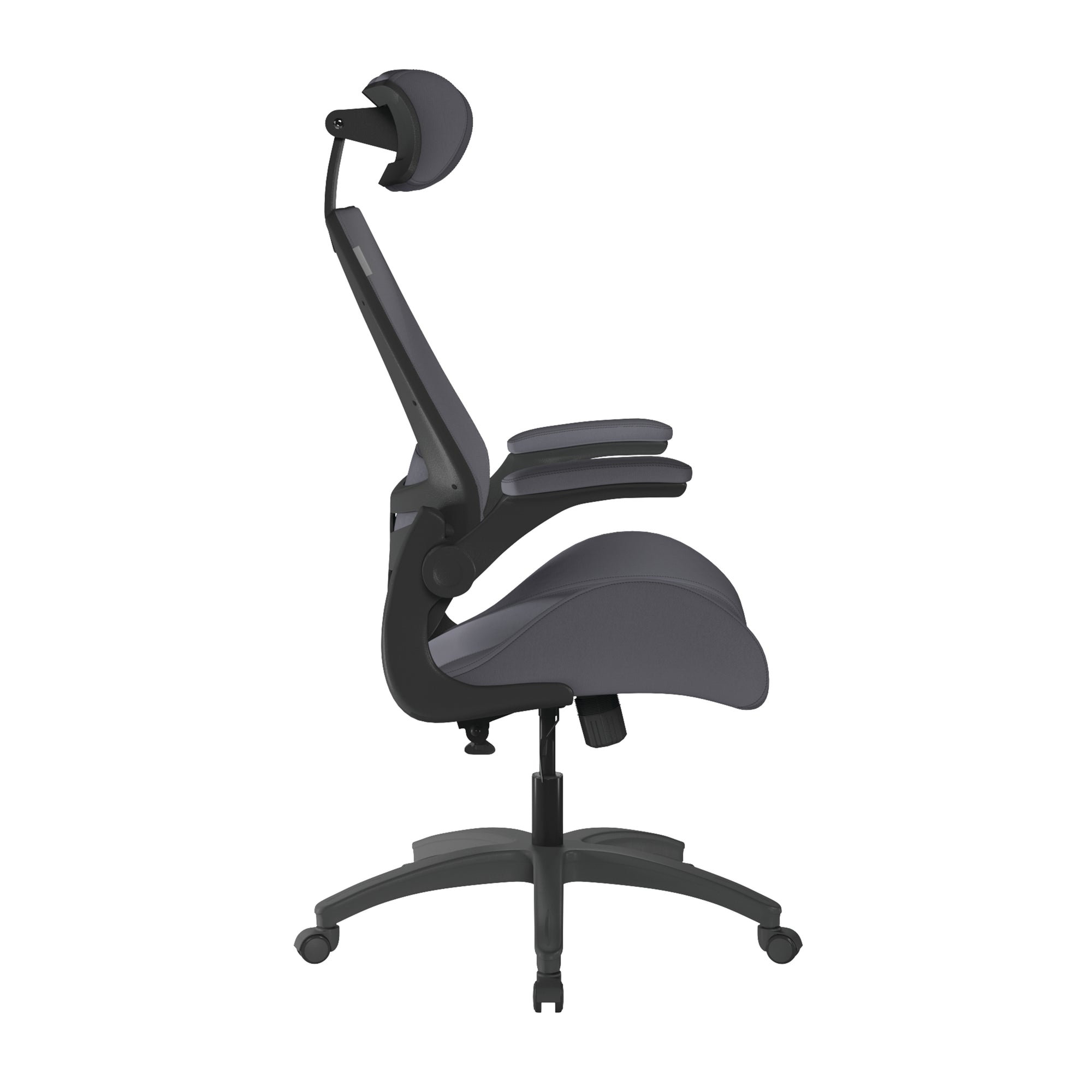 Resolute – High Back Mesh Chair with High Weight Capacity, Deep Moulded Seat Foam, Folding Arms and Optional Headrest