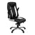 Friesian – High Back Executive Chair with Folding Arms and Satin Chrome Base – Black and White