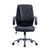 Hastings – High Back Bonded Leather Manager Chair with Mesh Panel Detailing, Padded and Upholstered Chrome Fixed Arms and Chrome Base