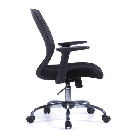 Ultra – Medium Back Sturdy & Flexible Designer Armchair with Chrome Base