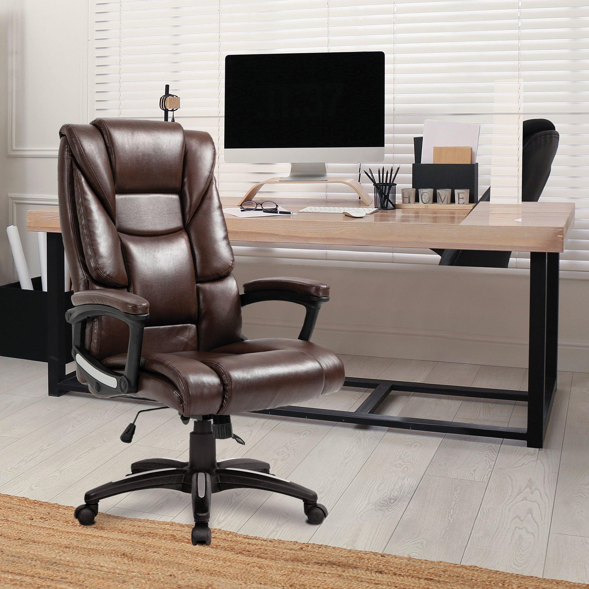 Titan – Oversized High Back Leather Effect Executive Chair with Integral Headrest