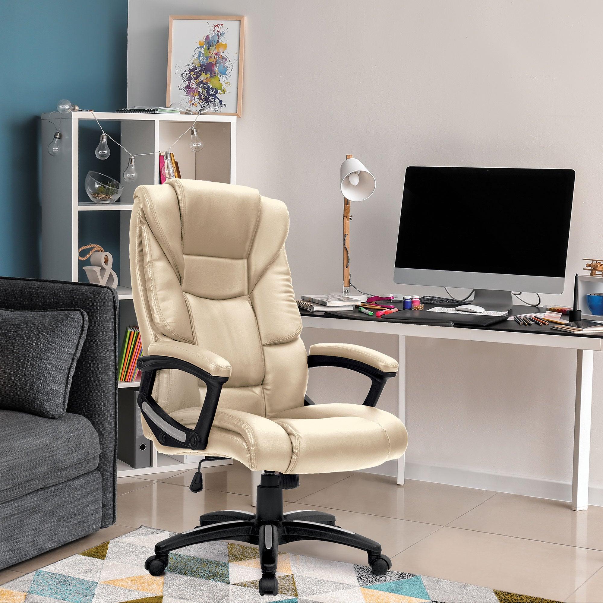 Titan – Oversized High Back Leather Effect Executive Chair with Integral Headrest