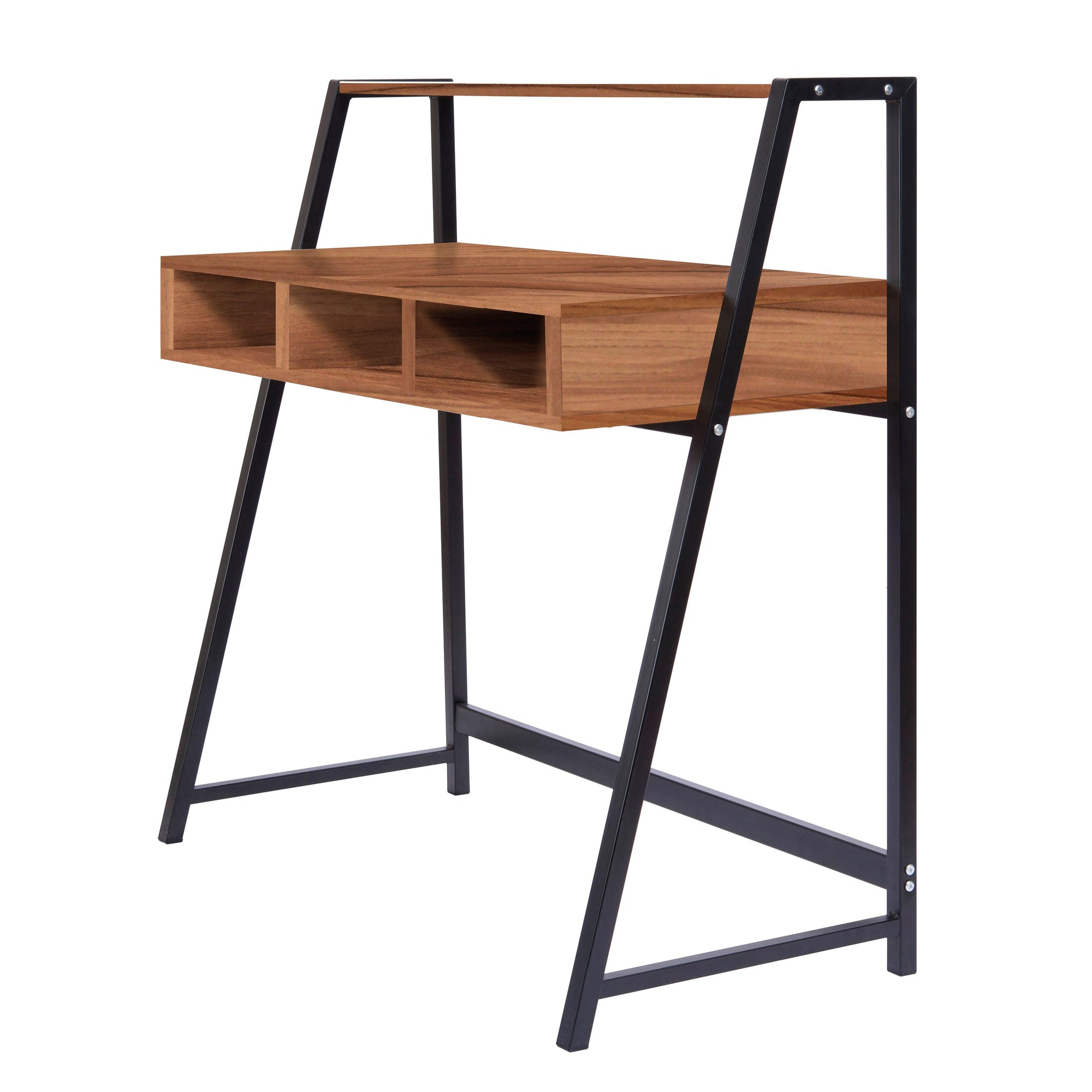 Vienna - Compact Two Tier Workstation with Stylish Feature Frame and Upper Storage Shelf