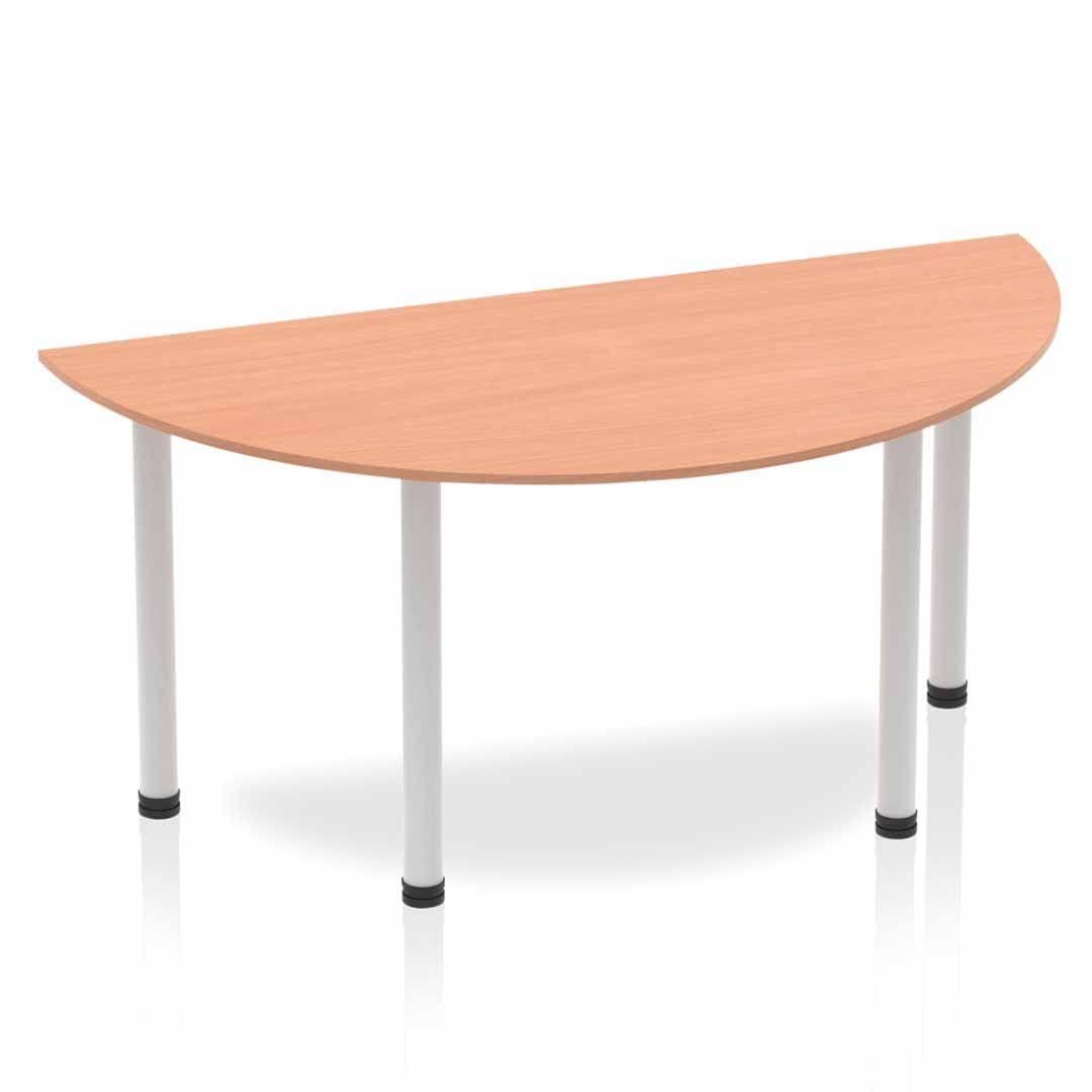 Impulse Semi-Circle Table With Post Leg