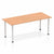 Impulse 1800mm Straight Table With Post Leg