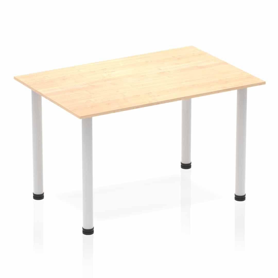 Impulse Straight Table with Post Leg - Quality Office Furniture