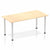 Impulse Straight Table with Post Leg - Quality Office Furniture