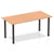 Impulse Straight Table with Post Leg - Quality Office Furniture