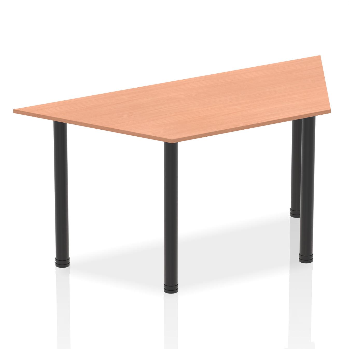 Impulse 1600mm Trapezium Table With Post Leg