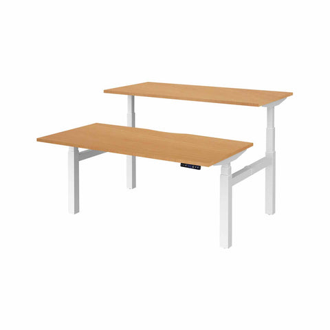 MADE TO ORDER 2 Person - Aspire Sit/stand Desk W1200mm x D1400mm x H610>1270mm