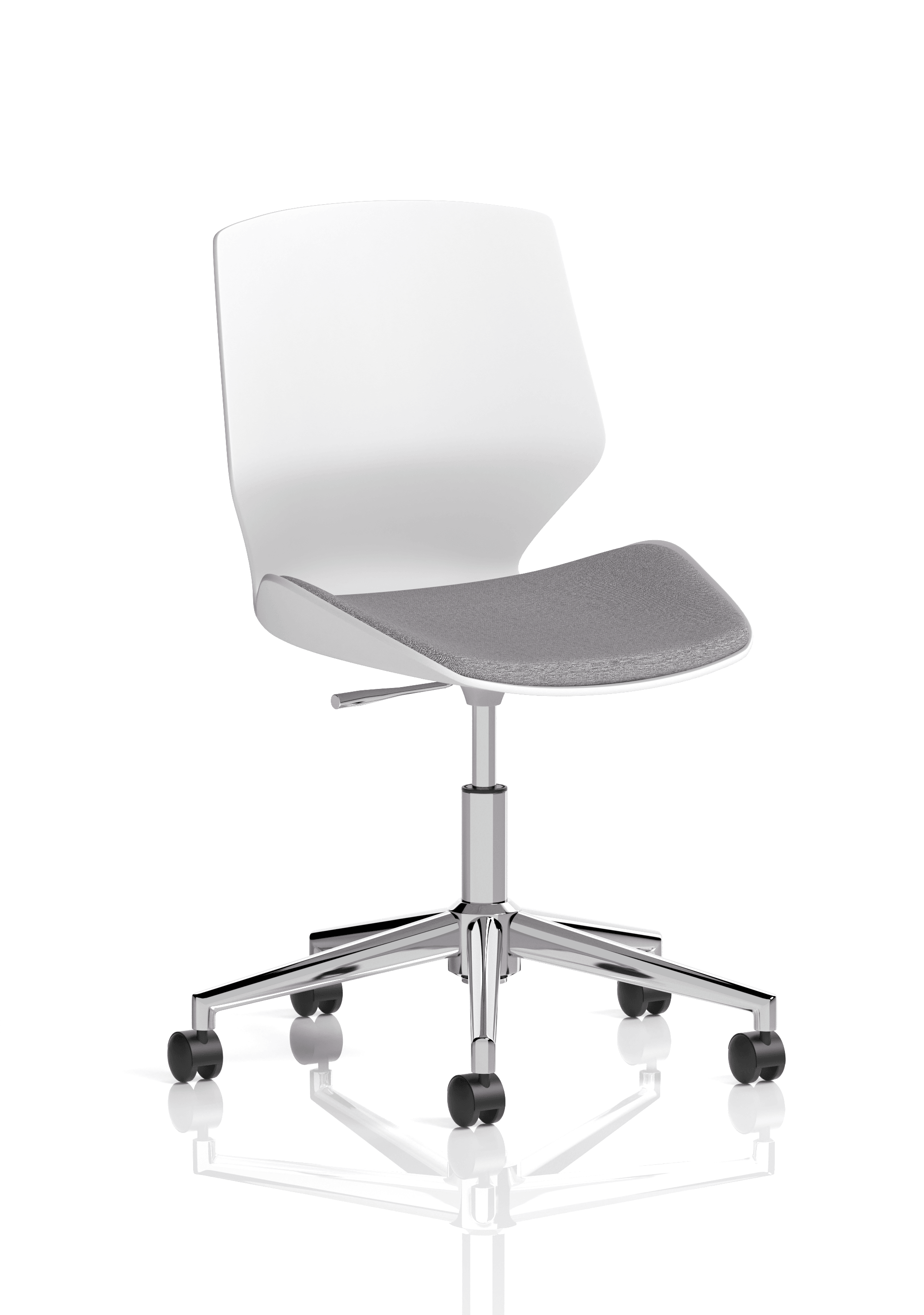 Florence 5 Star Base White Frame Fabric Visitor Chair