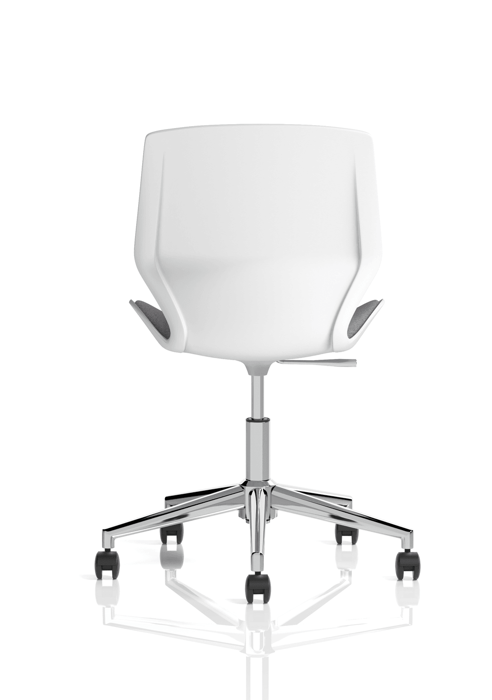 Florence 5 Star Base White Frame Fabric Visitor Chair