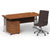 Impulse 1600mm Cantilever Straight Desk With Mobile Pedestal and Ezra Brown Executive Chair