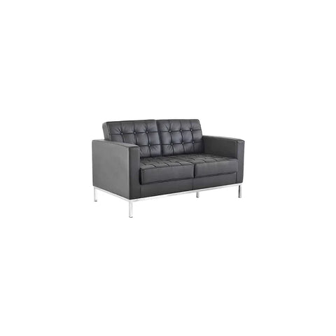 Classico 2  Black leather sofa