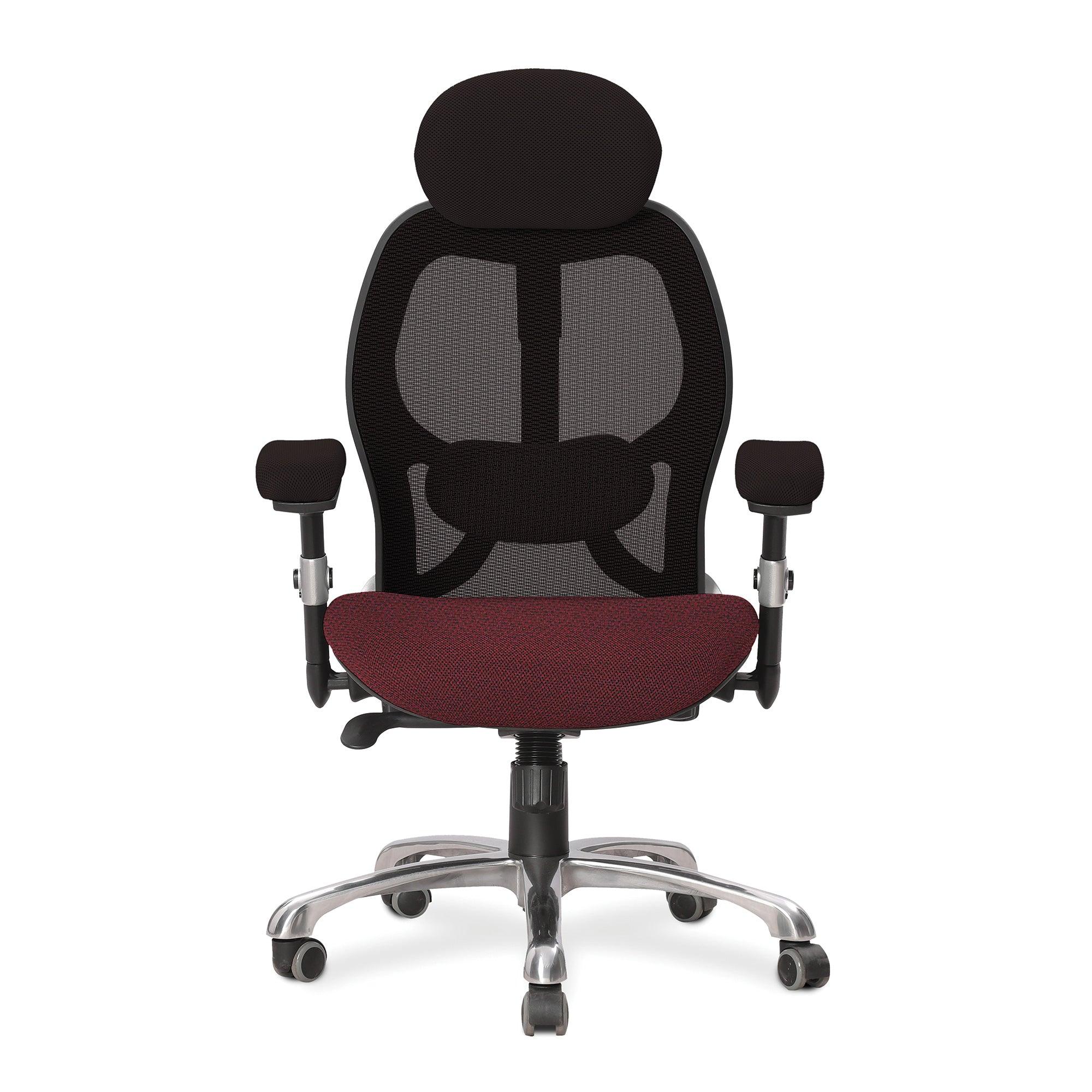 Ergo – Two Tone Ergonomic Luxury High Back Executive Mesh Chair with Chrome Base Certified for 24 Hour Use