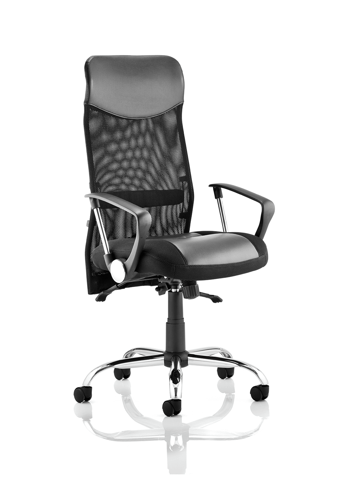 Vegas High Back Black Executive Office Chair with Arms