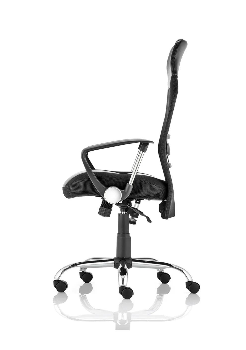 Vegas High Back Black Executive Office Chair with Arms