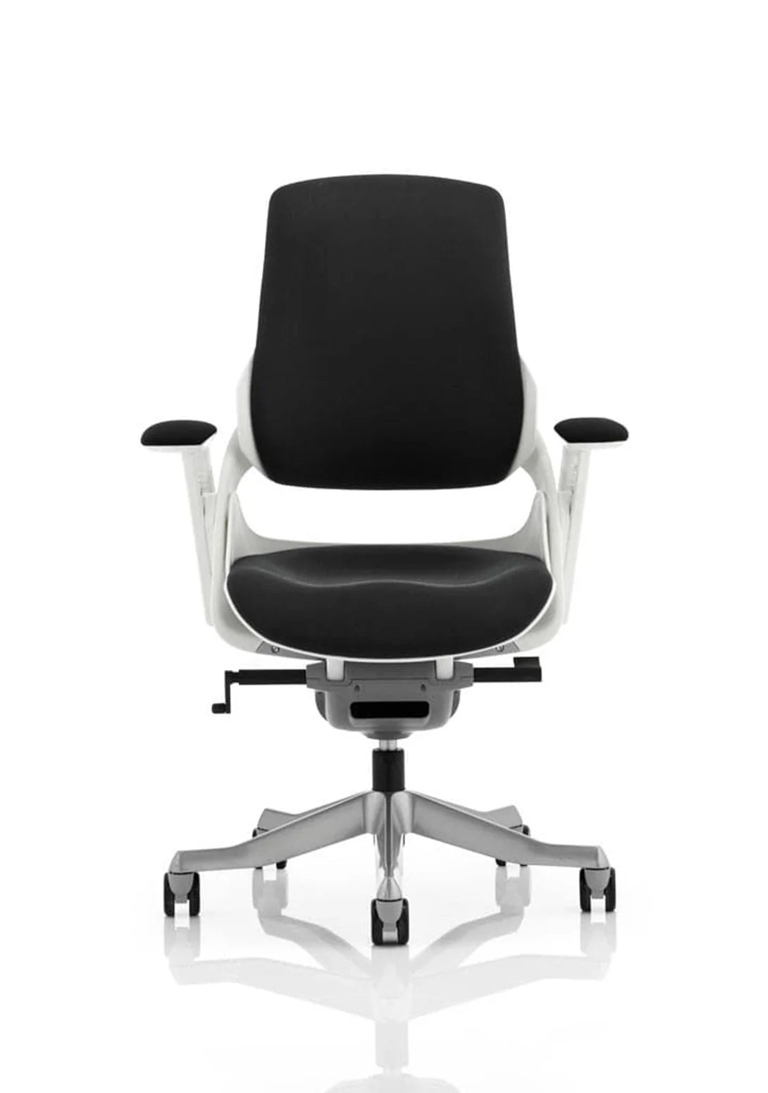 Zure High Back White Shell Bespoke Executive Office Chair with Arms