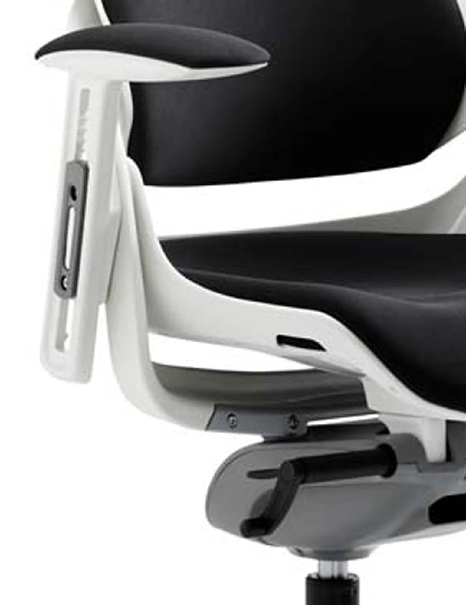 Zure High Back White Shell Bespoke Executive Office Chair with Arms