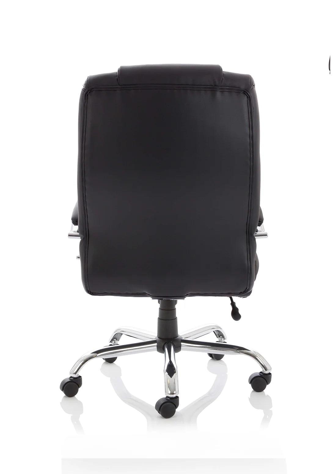 Texas High Back Heavy Duty Executive Black Leather Office Chair with Arms