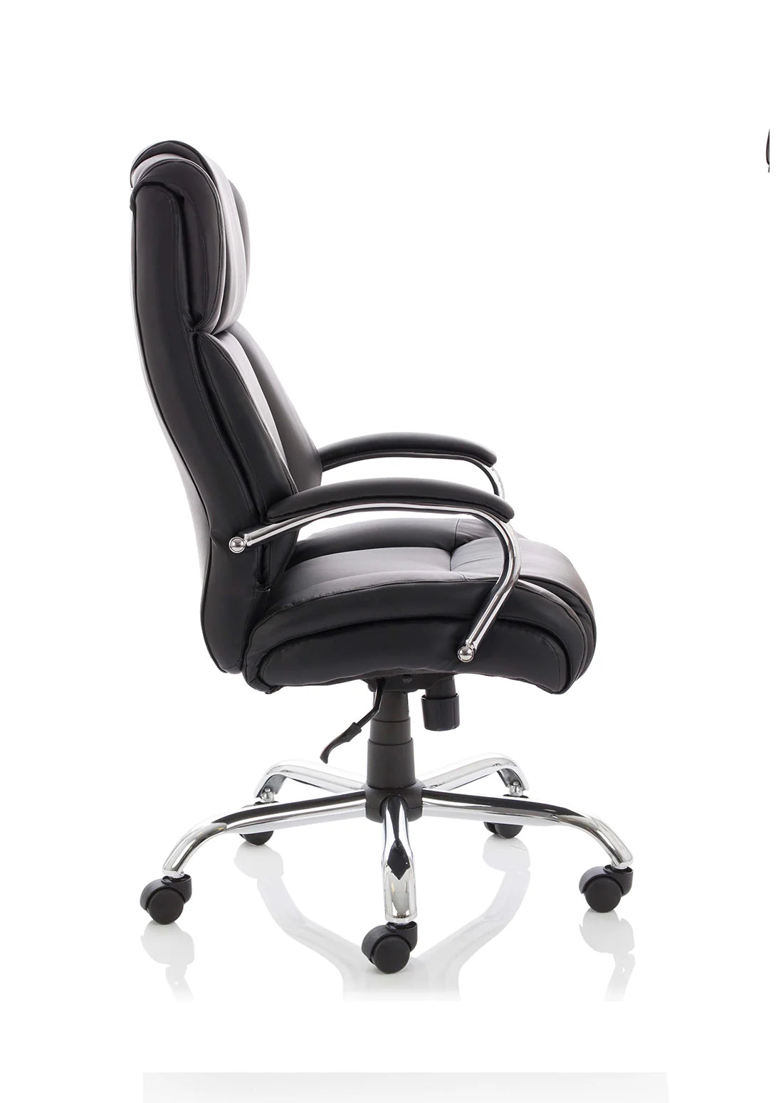 Texas High Back Heavy Duty Executive Black Leather Office Chair with Arms