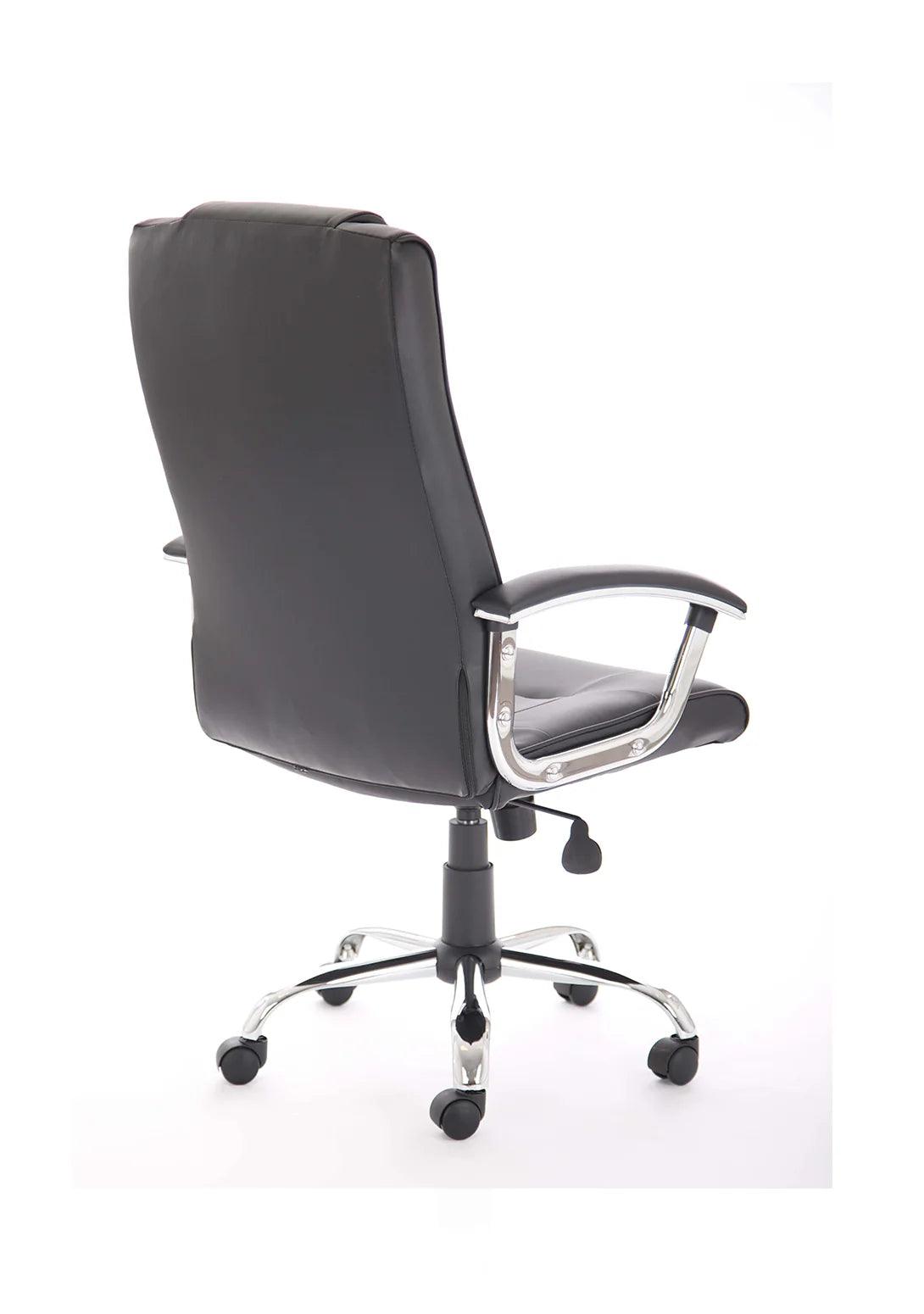 Thrift High Back Executive Black Leather Office Chair with Arms