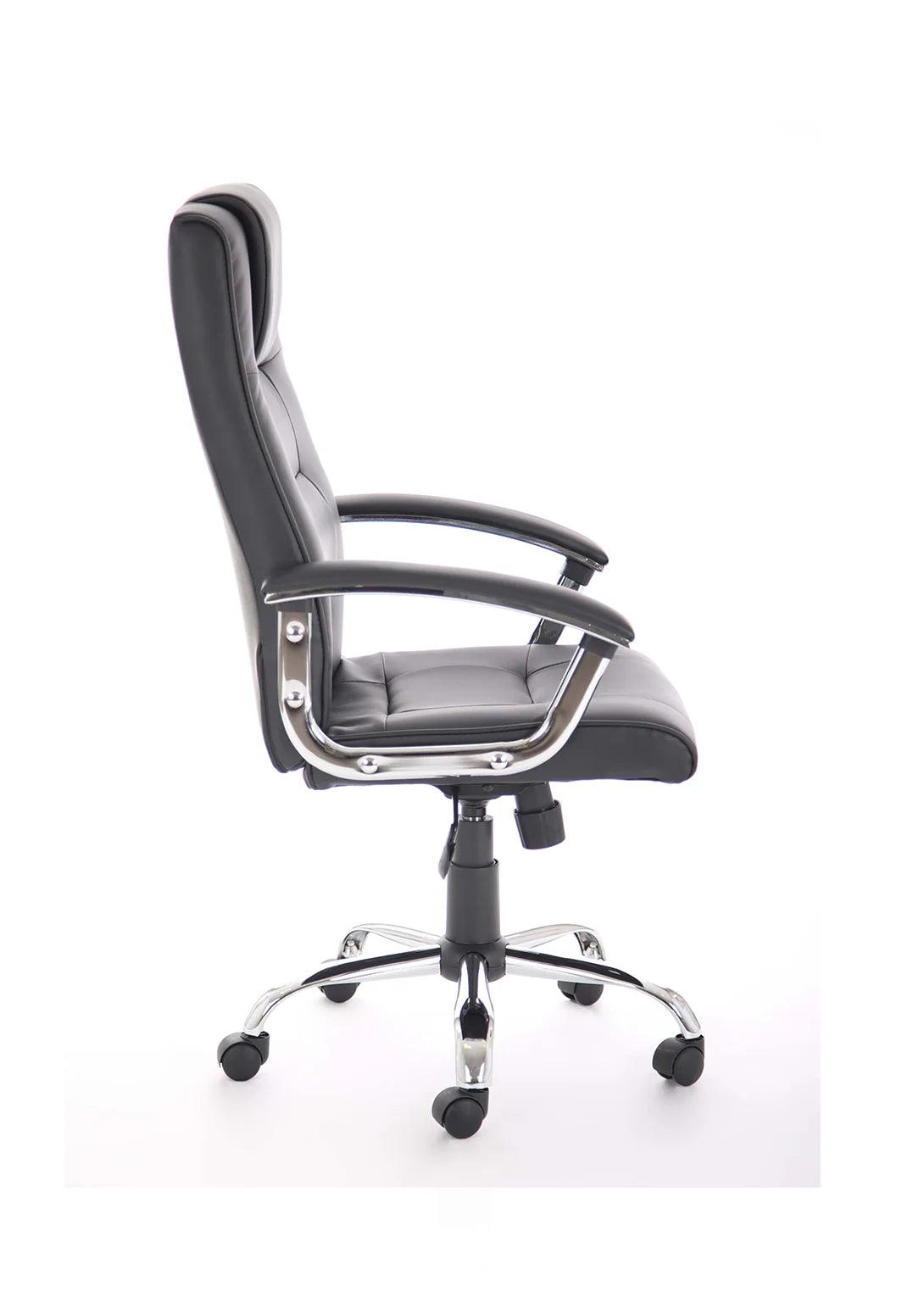 Thrift High Back Executive Black Leather Office Chair with Arms