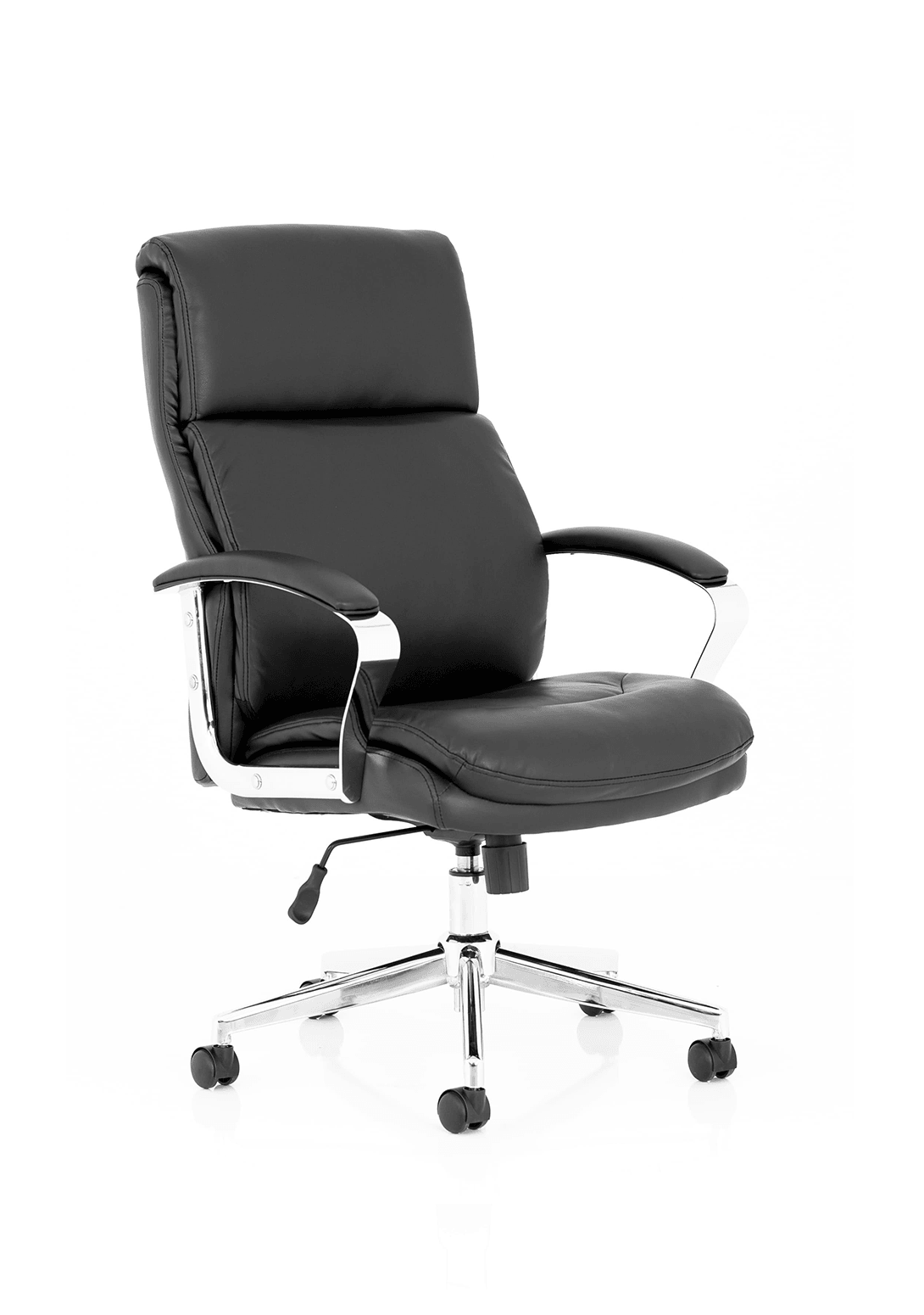 Tunis High Back Executive Black Leather Office Chair with Arms