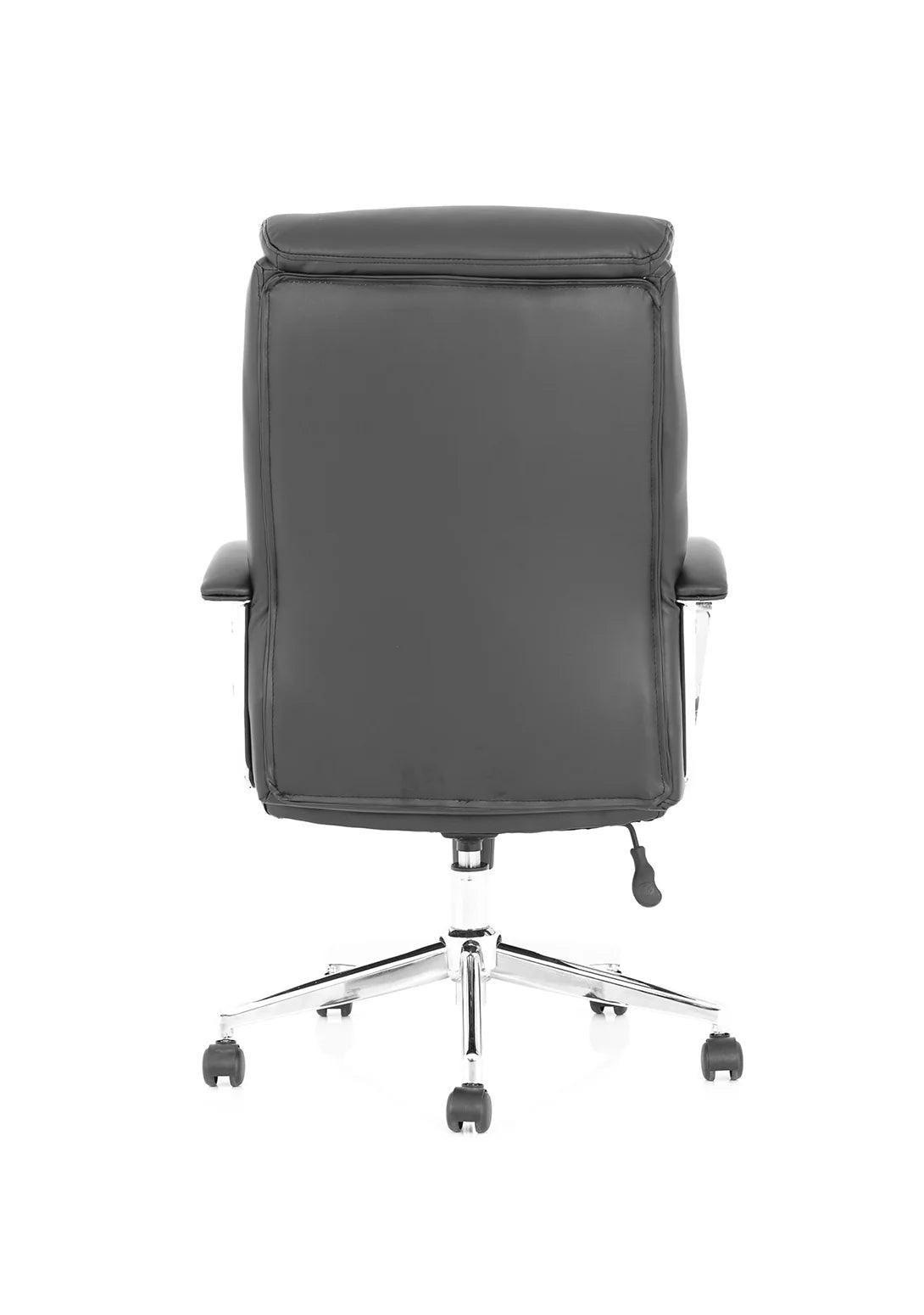 Tunis High Back Executive Black Leather Office Chair with Arms