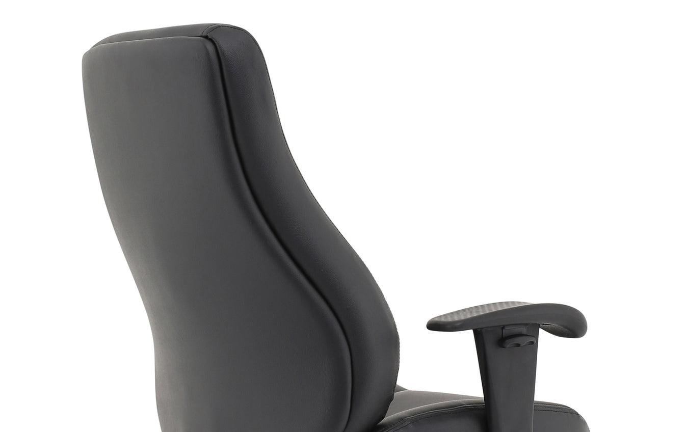 Winsor Medium Back Executive Black Leather Office Chair with Arms