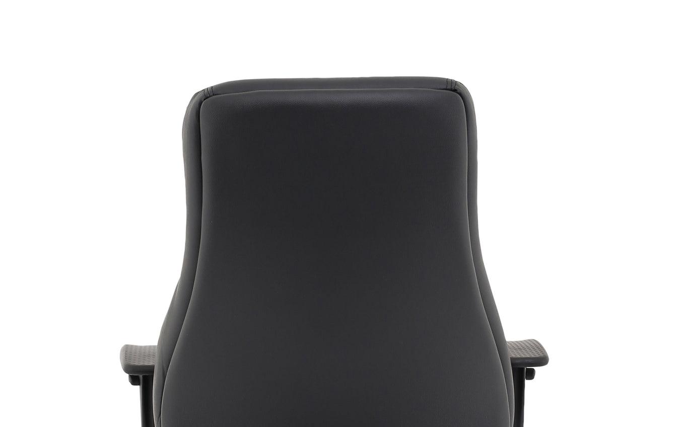 Winsor Medium Back Executive Black Leather Office Chair with Arms