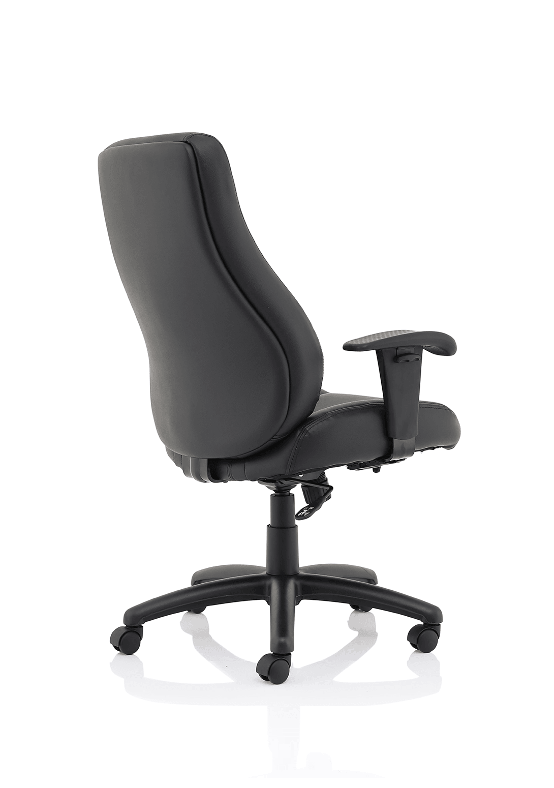 Winsor Medium Back Executive Black Leather Office Chair with Arms