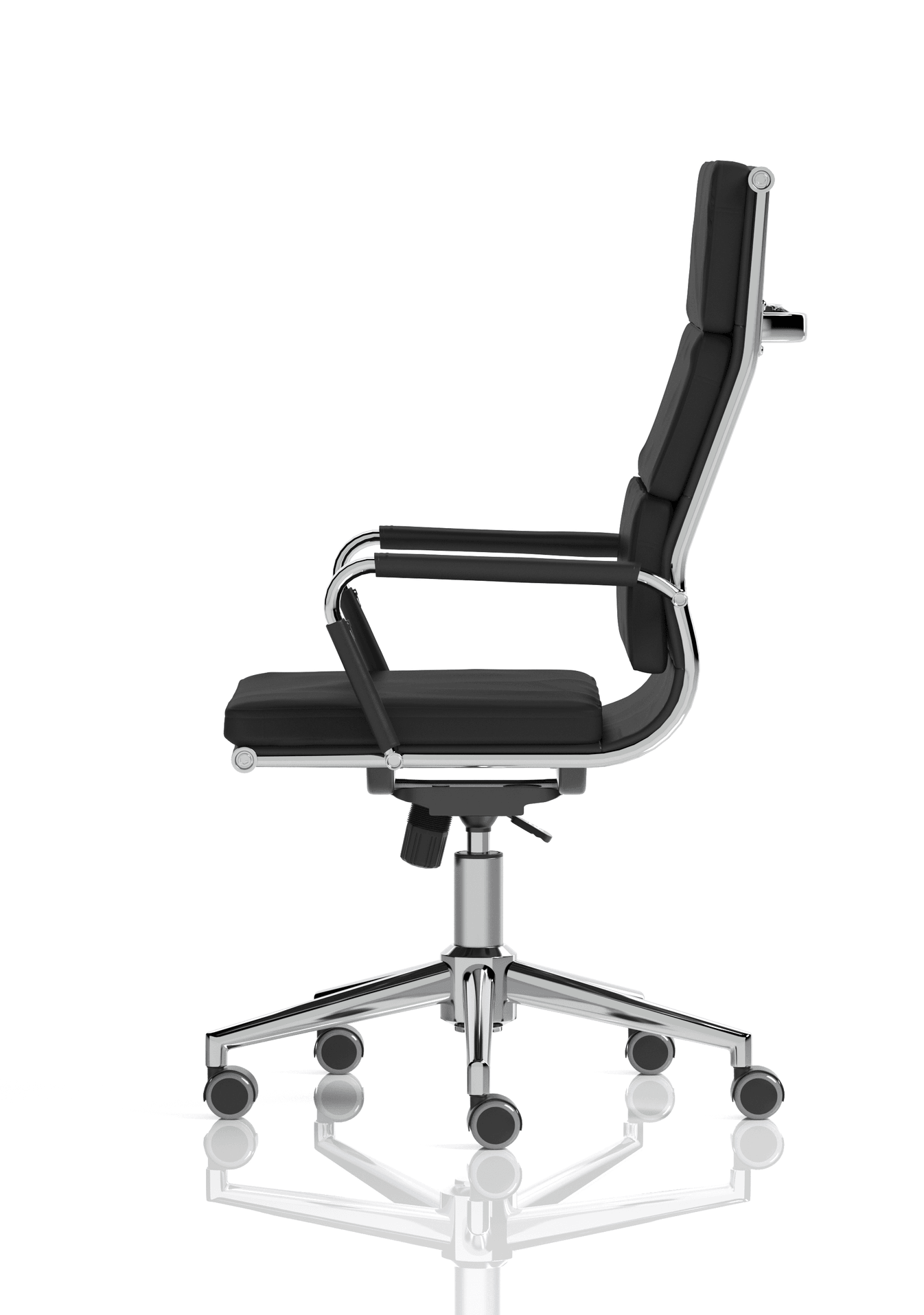 Hawkes High Back Black Leather Executive Office Chair with Arms