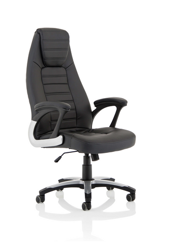 Metropolis High Back Black Leather Executive Office Chair