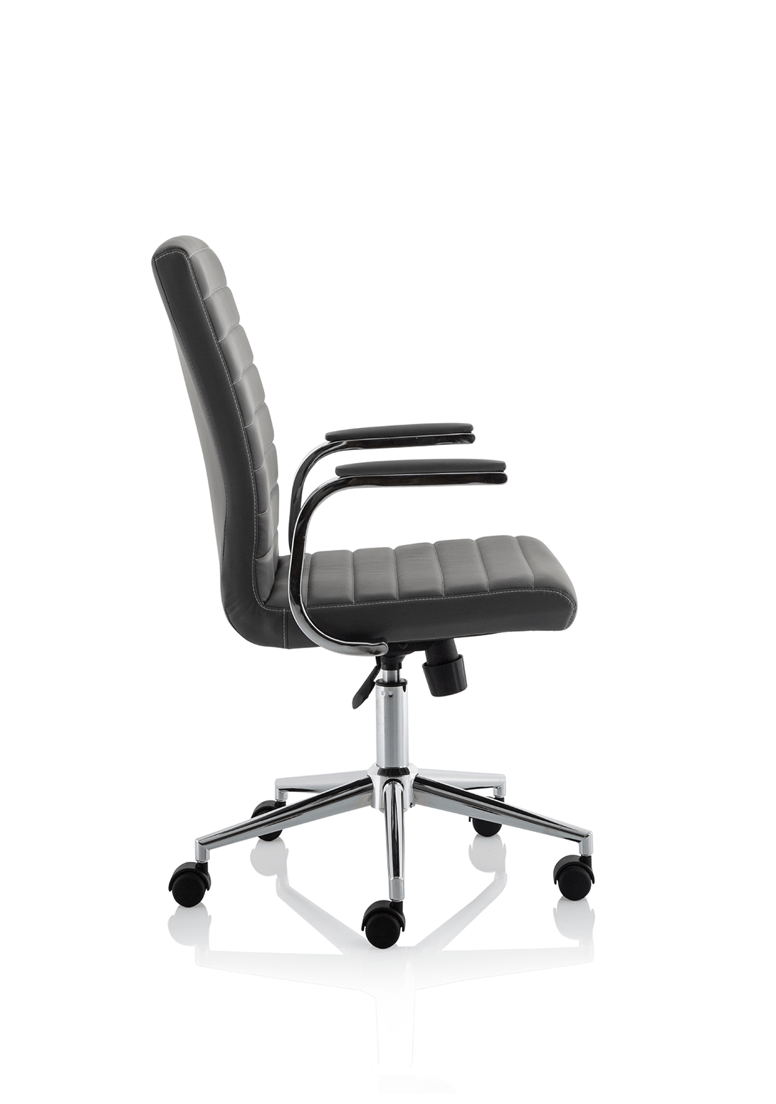 Ezra Medium Back Leather Executive Office Chair with Arms