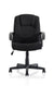 Bella Medium Back Black Bonded Leather Executive Office Chair with Arms