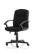 Bella Medium Back Black Bonded Leather Executive Office Chair with Arms