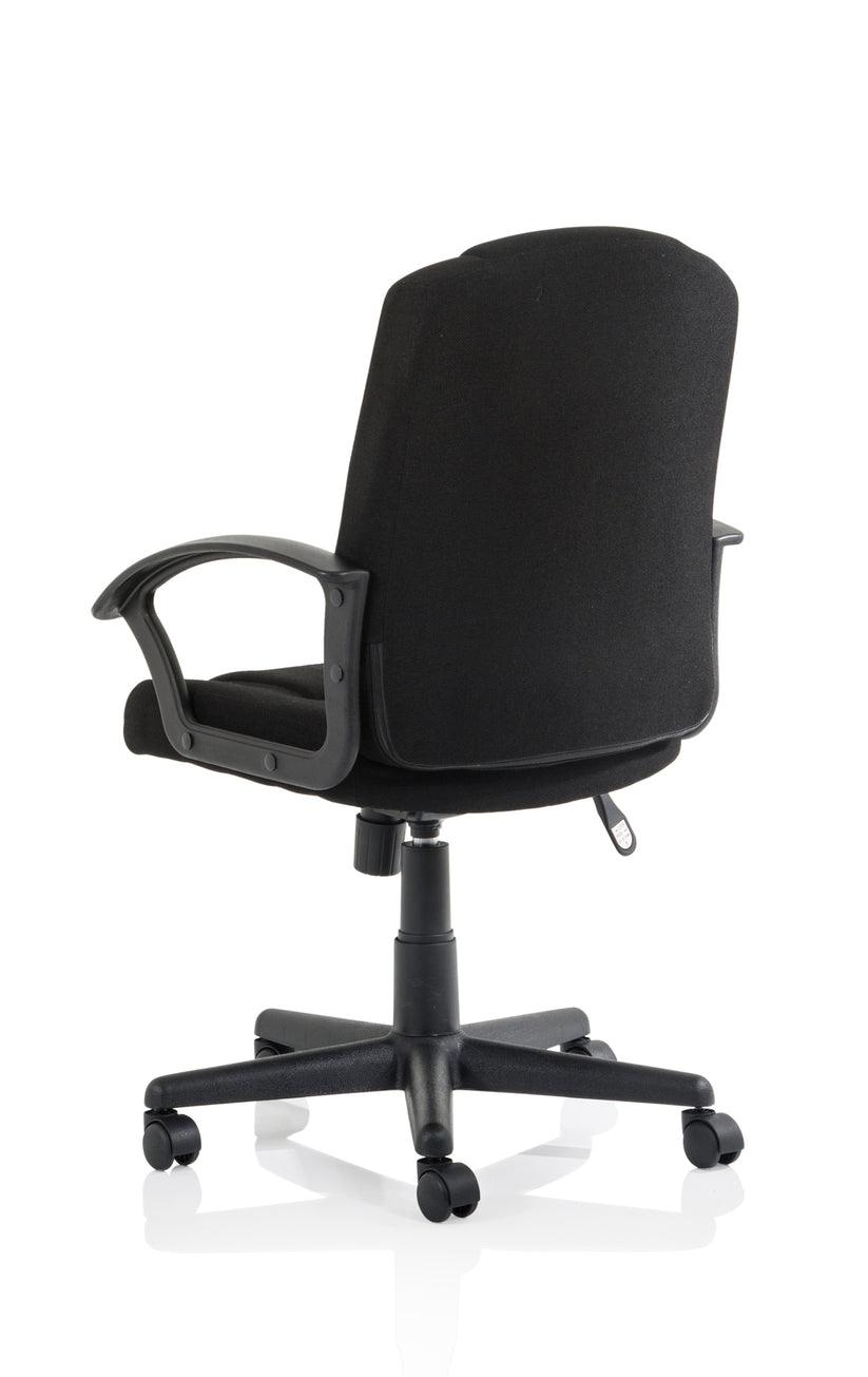 Bella Medium Back Black Bonded Leather Executive Office Chair with Arms