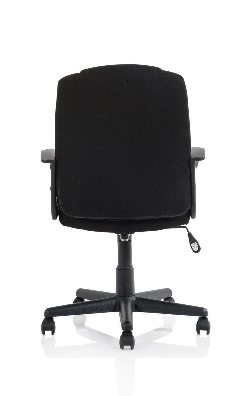 Bella Medium Back Black Bonded Leather Executive Office Chair with Arms