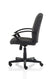 Bella Medium Back Black Bonded Leather Executive Office Chair with Arms