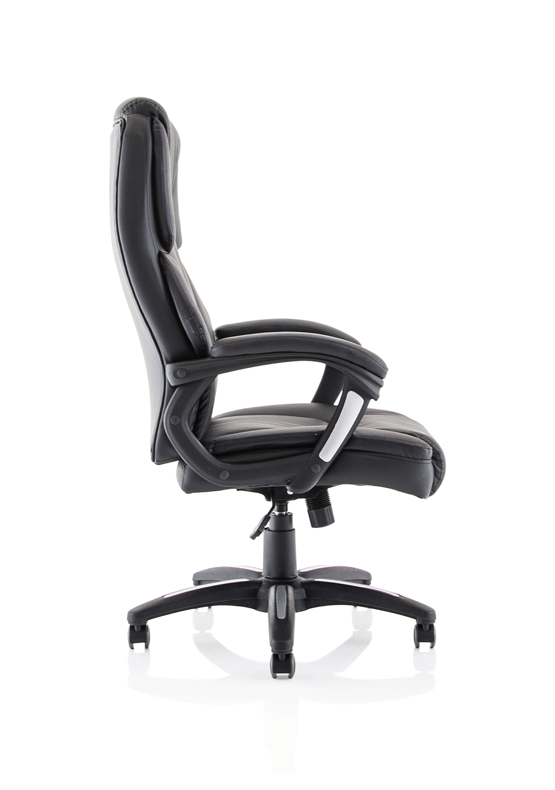 Stratford High Back Executive Black Leather Office Chair with Arms