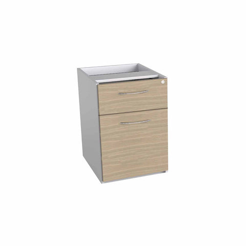 MADE TO ORDER Fixed 2 Drawer Pedestal Slim W310 x D530 x H516mm