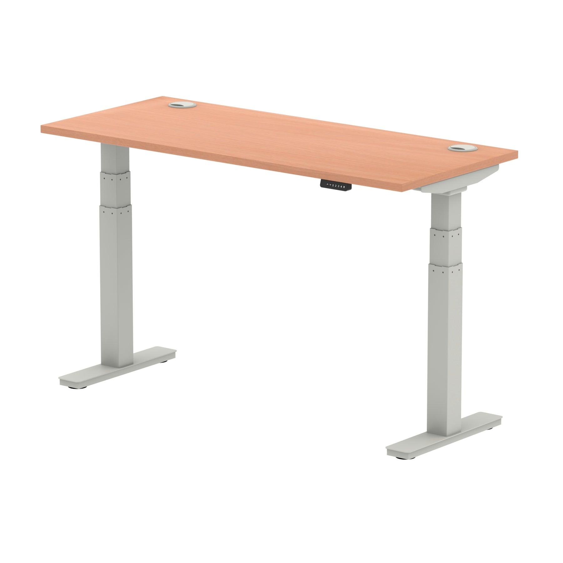 Air Height Adjustable Slimline Desk With Cable Ports