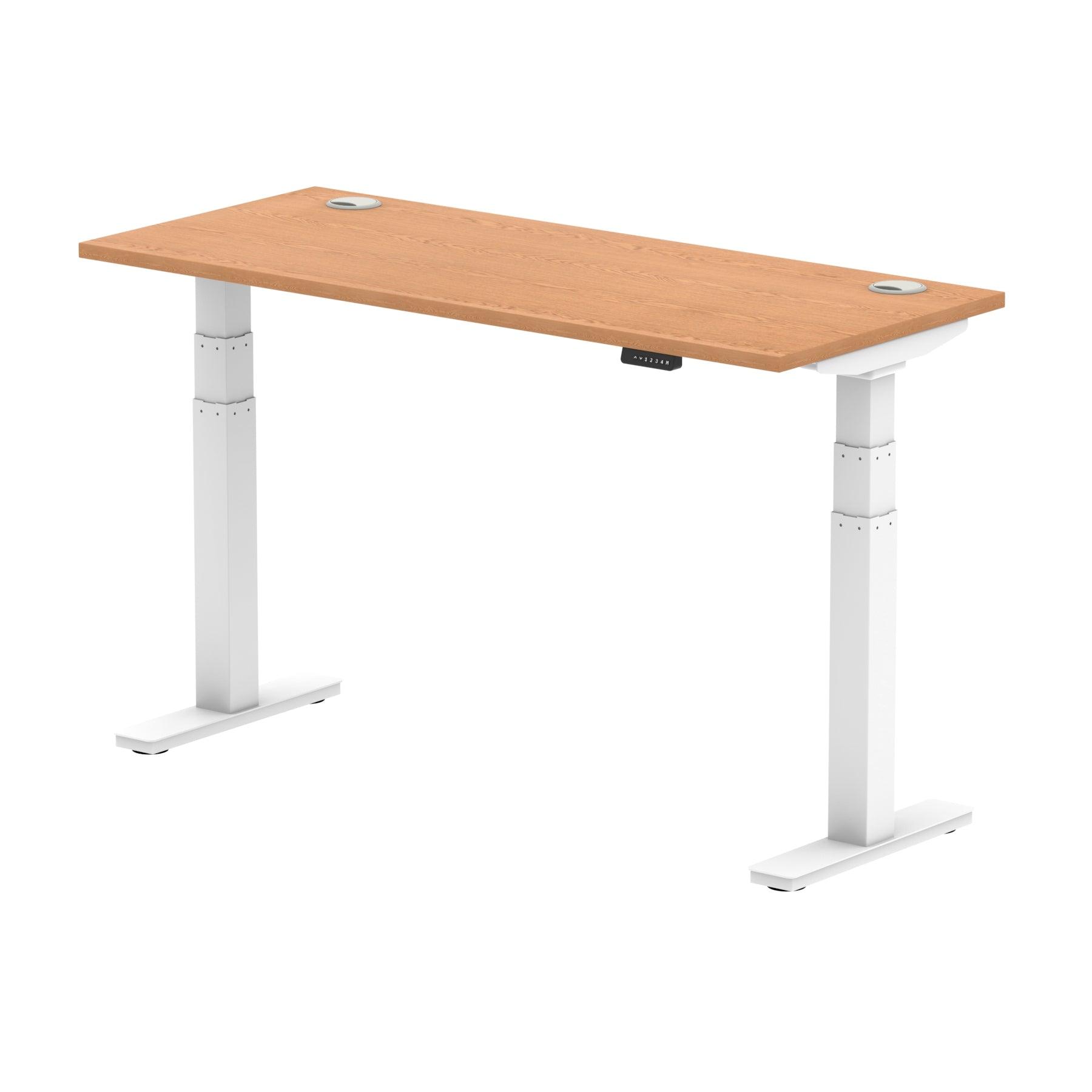 Air Height Adjustable Slimline Desk With Cable Ports