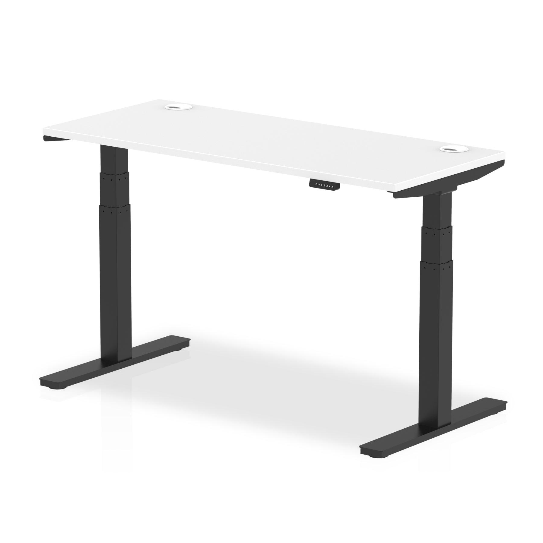 Air Height Adjustable Slimline Desk With Cable Ports