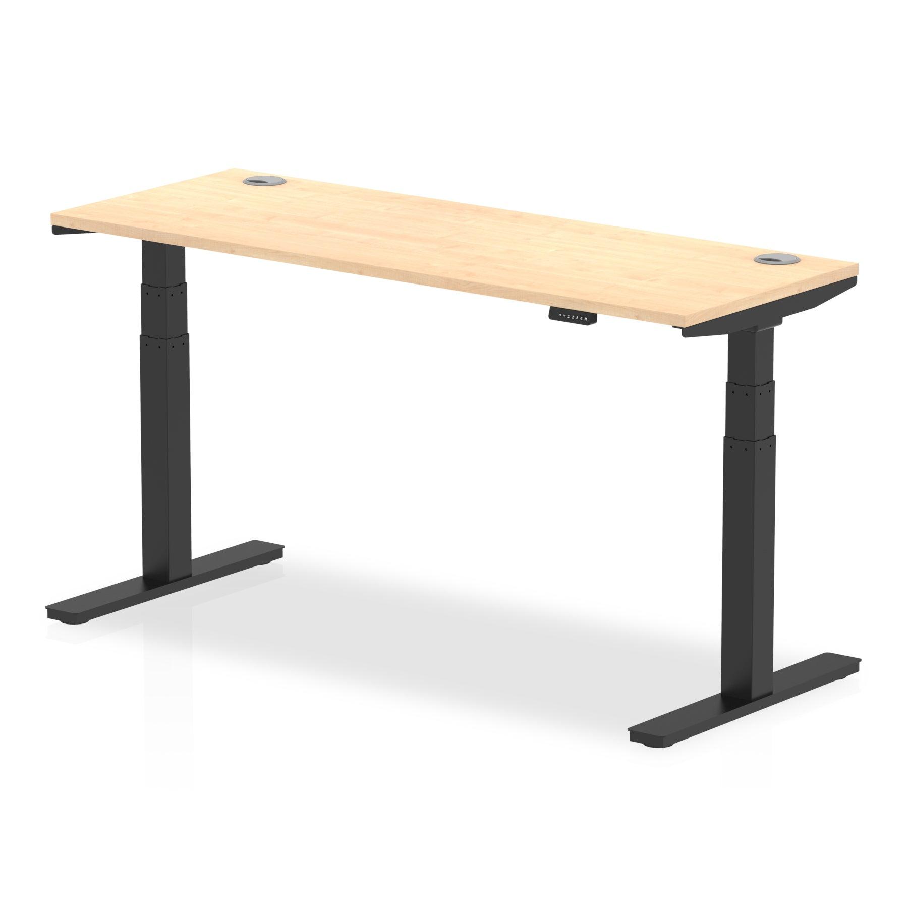 Air Height Adjustable Slimline Desk With Cable Ports