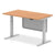 Air Height Adjustable Desk without Cable Ports with Steel Modesty Panel