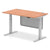 Air Height Adjustable Desk with Cable Ports with Steel Modesty Panel