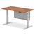 Air Height Adjustable Desk with Cable Ports with Steel Modesty Panel